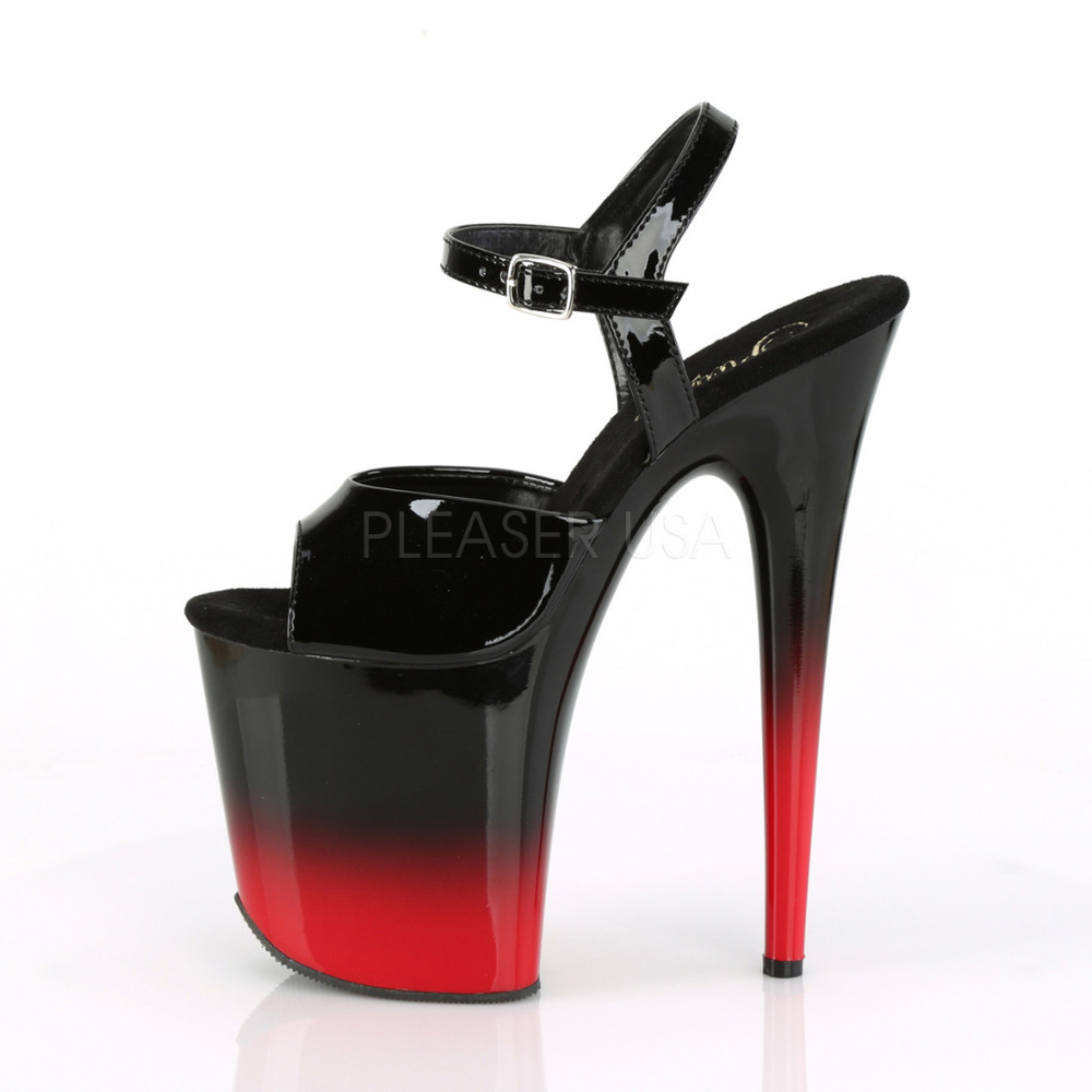 Ombre Patent Platform Stripper High Heels Shoes